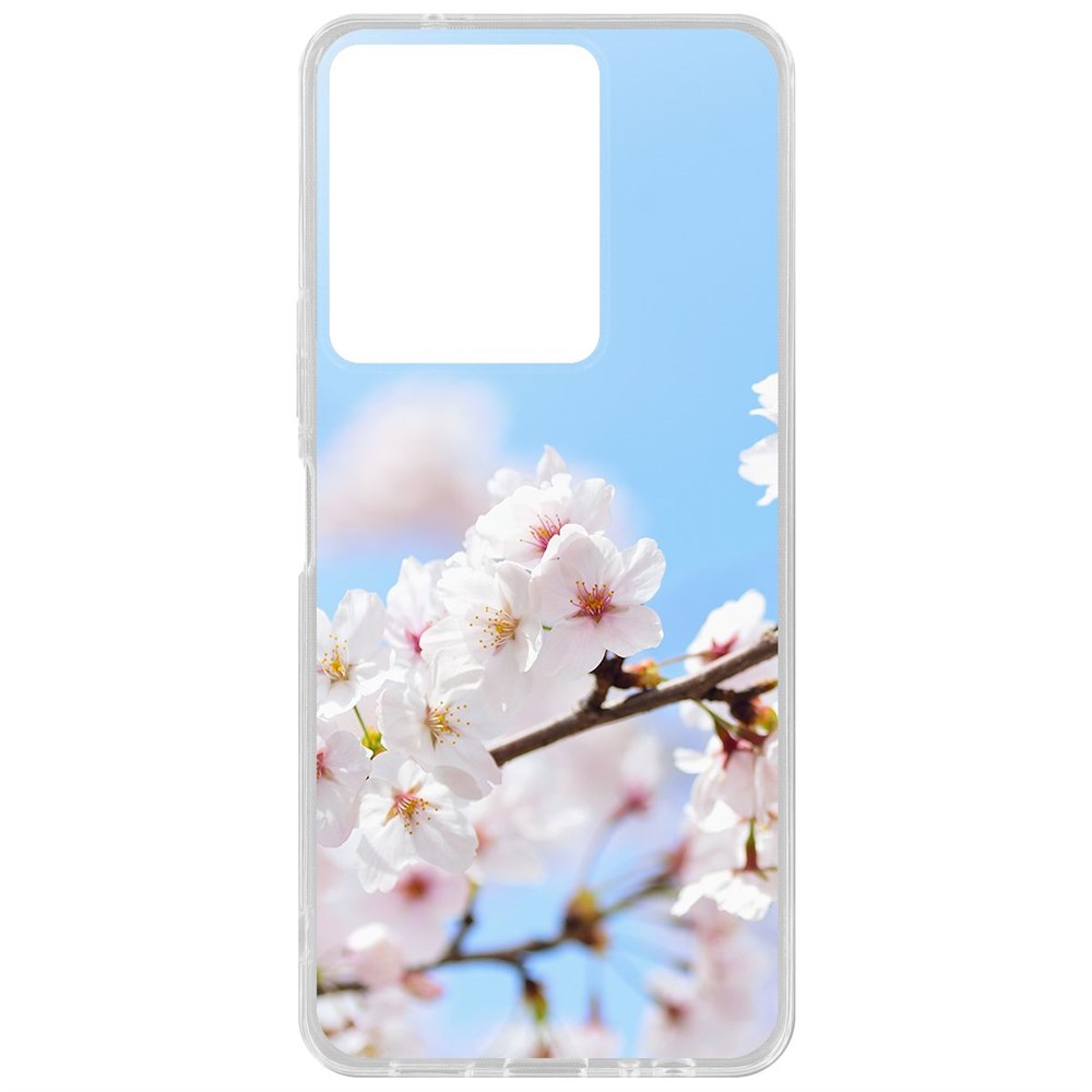 

Чехол-накладка Krutoff Clear Case Цветение для Vivo Y36