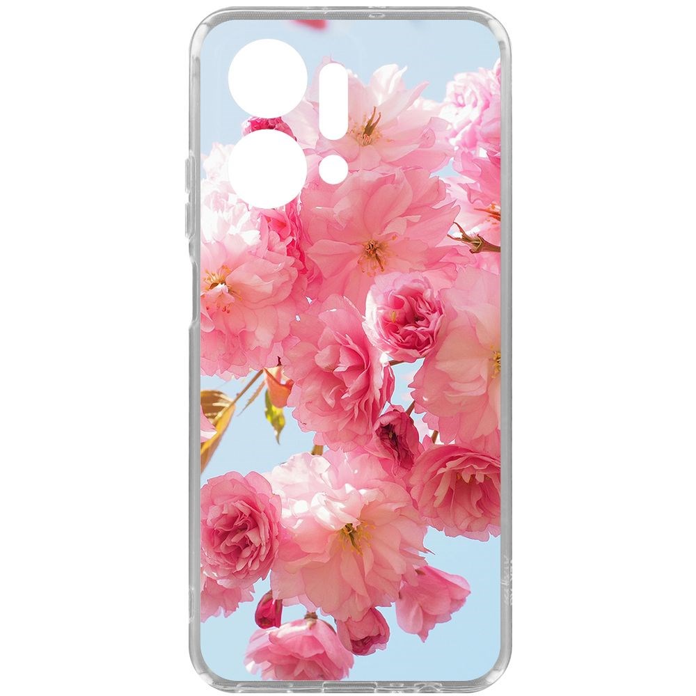 

Чехол-накладка Krutoff Clear Case Сакура для Honor X7a Plus, Прозрачный