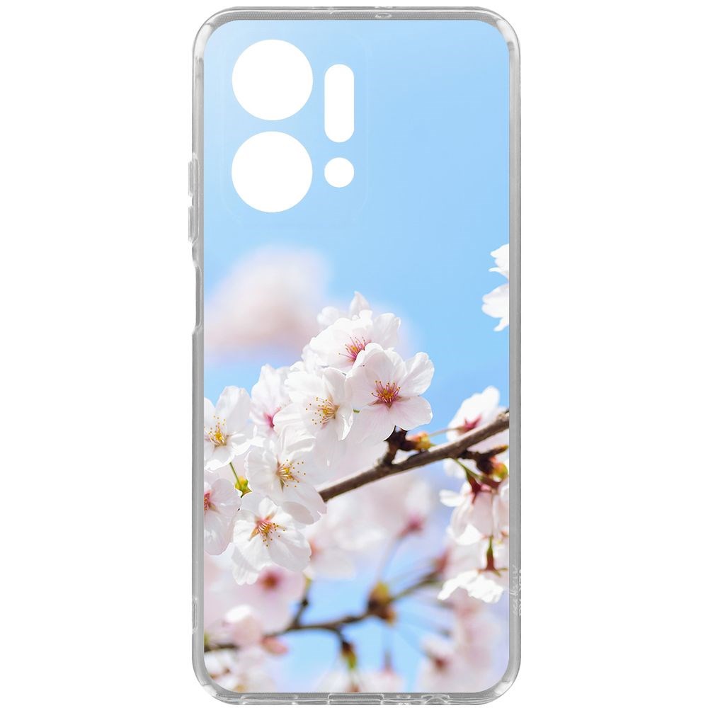 

Чехол-накладка Krutoff Clear Case Цветение для Honor X7a Plus, Прозрачный