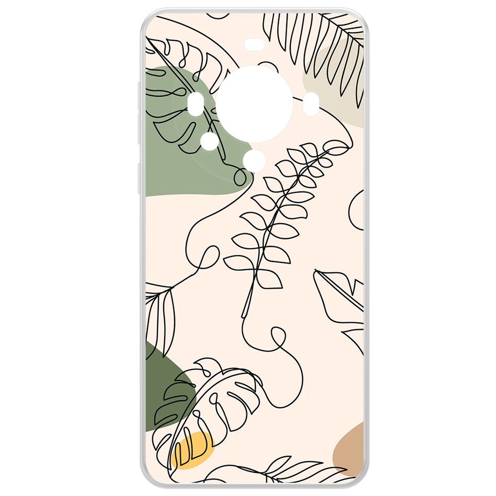 

Чехол-накладка Krutoff Clear Case Линия весны для Huawei Mate 60, Прозрачный
