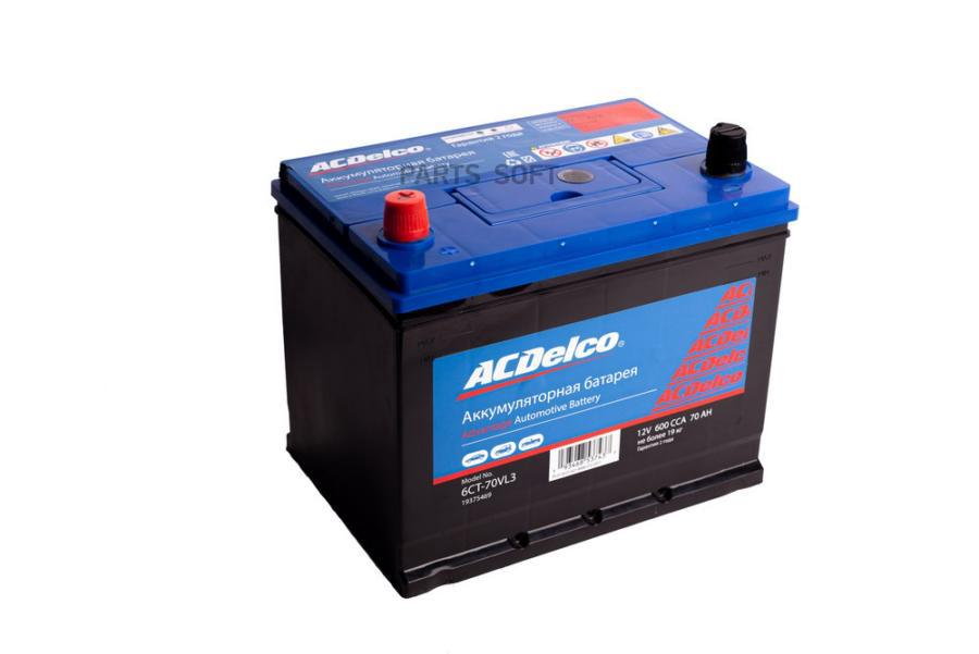 

Аккумулятор acdelco 70 а/ч прямая l+ 260x175x225 en600 а