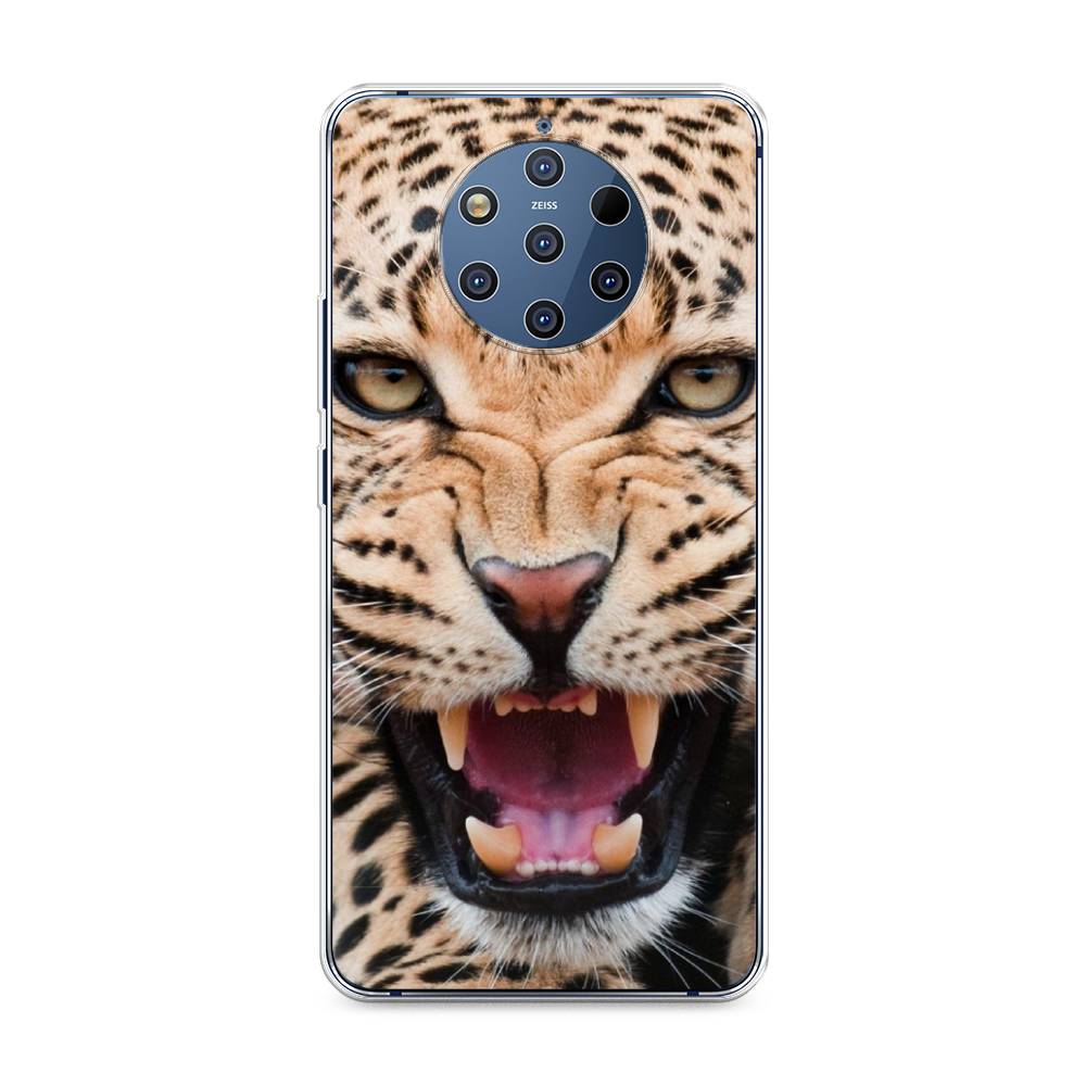 

Чехол на Nokia 9 Pure View "Леопард 3d", Бежевый;черный, 122350-6
