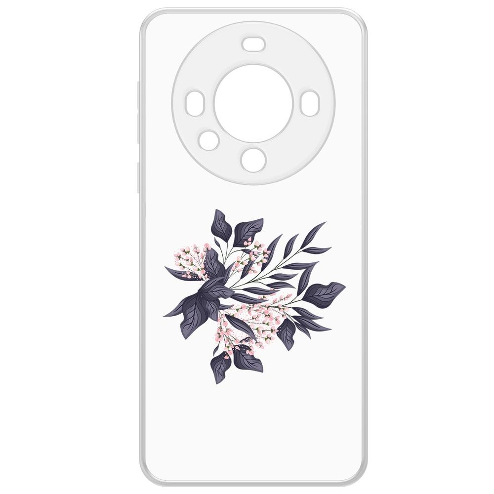 

Чехол-накладка Krutoff Clear Case Розовые бутоны для Huawei Mate 60, Прозрачный