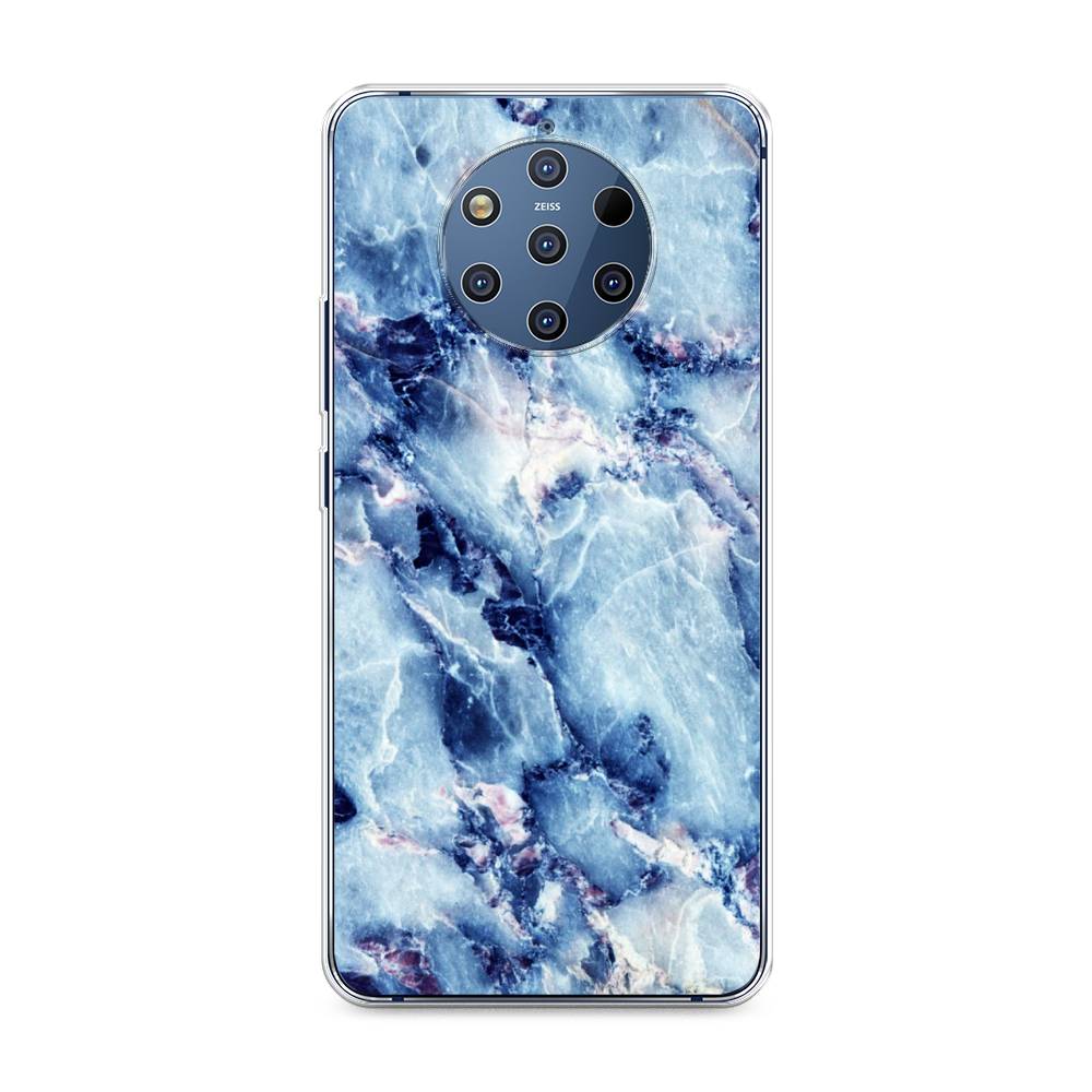 

Чехол на Nokia 9 Pure View "Мрамор с синими прожилками", Синий, 122350-3
