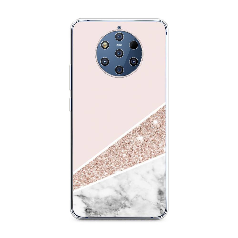 

Чехол на Nokia 9 Pure View "Блестящий розовый мрамор", 122350-3
