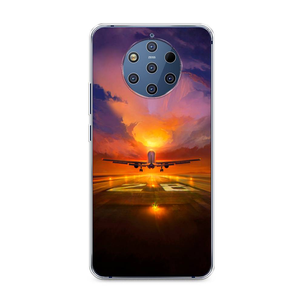 

Чехол на Nokia 9 Pure View "Самолет на посадке", Оранжевый;синий, 122350-6