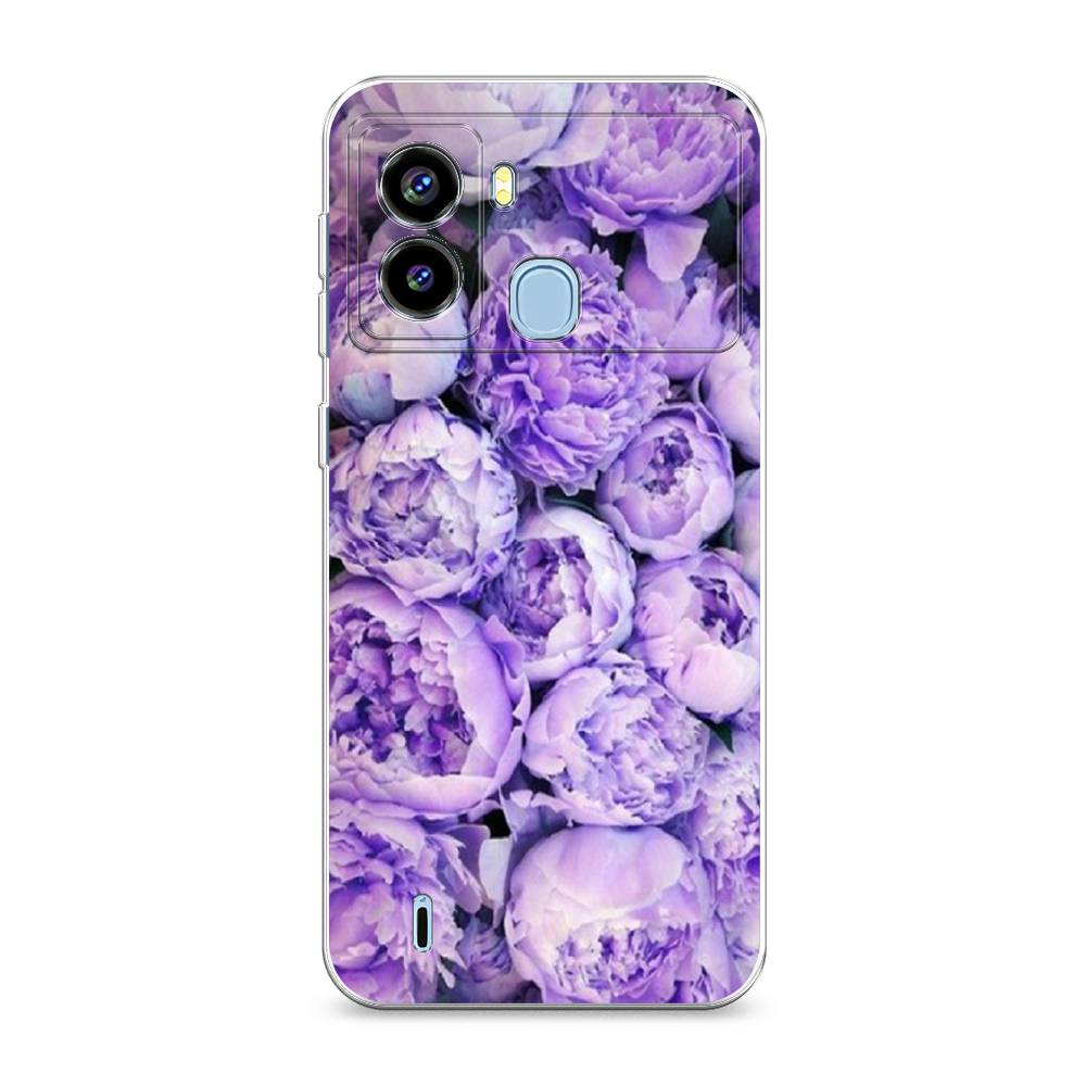 

Чехол Awog на Tecno Pop 6 "Пионы сиреневые", Разноцветный, 302050-8