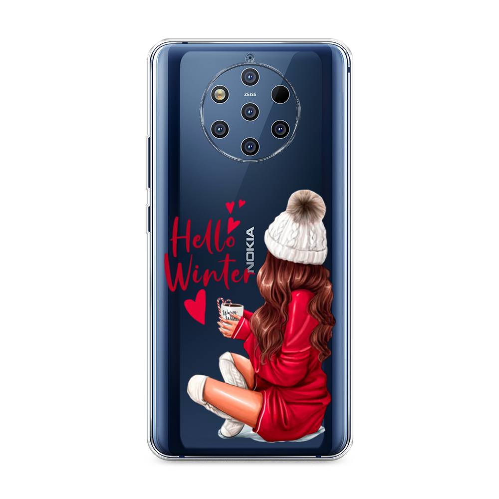 

Чехол на Nokia 9 Pure View "Hello winter", Красный;белый;коричневый, 122350-5