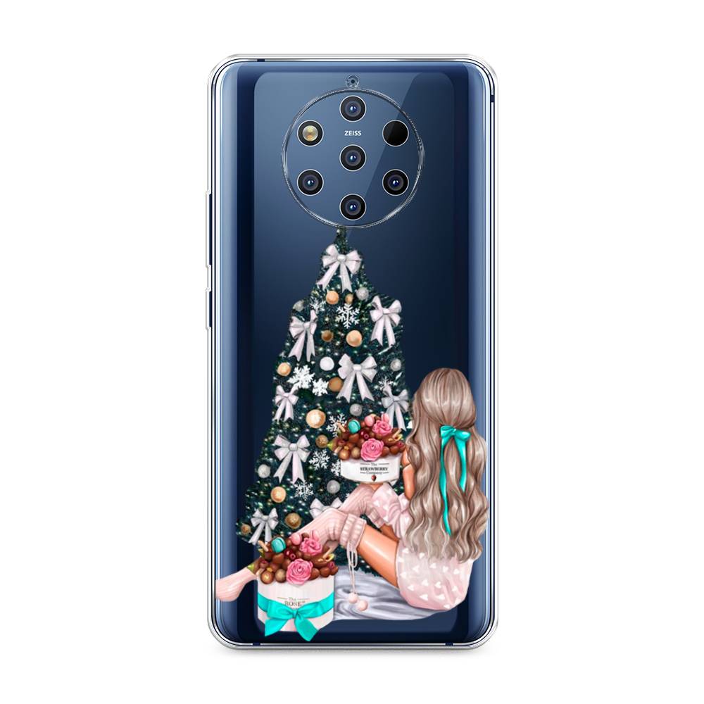 

Чехол на Nokia 9 Pure View "New Year", Зеленый;бежевый;голубой, 122350-5