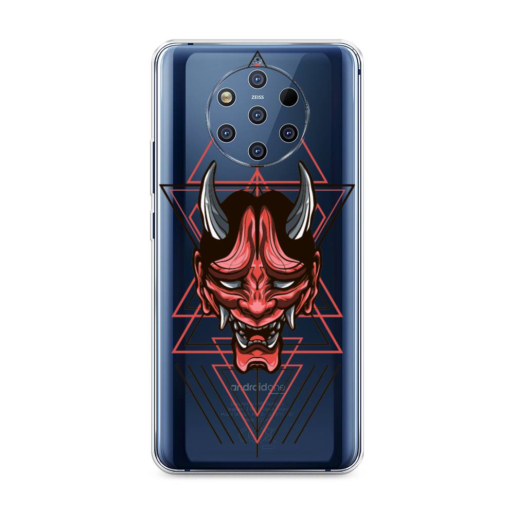 

Чехол на Nokia 9 Pure View "Hanya Oni mask", Серый;красный;черный, 122350-4