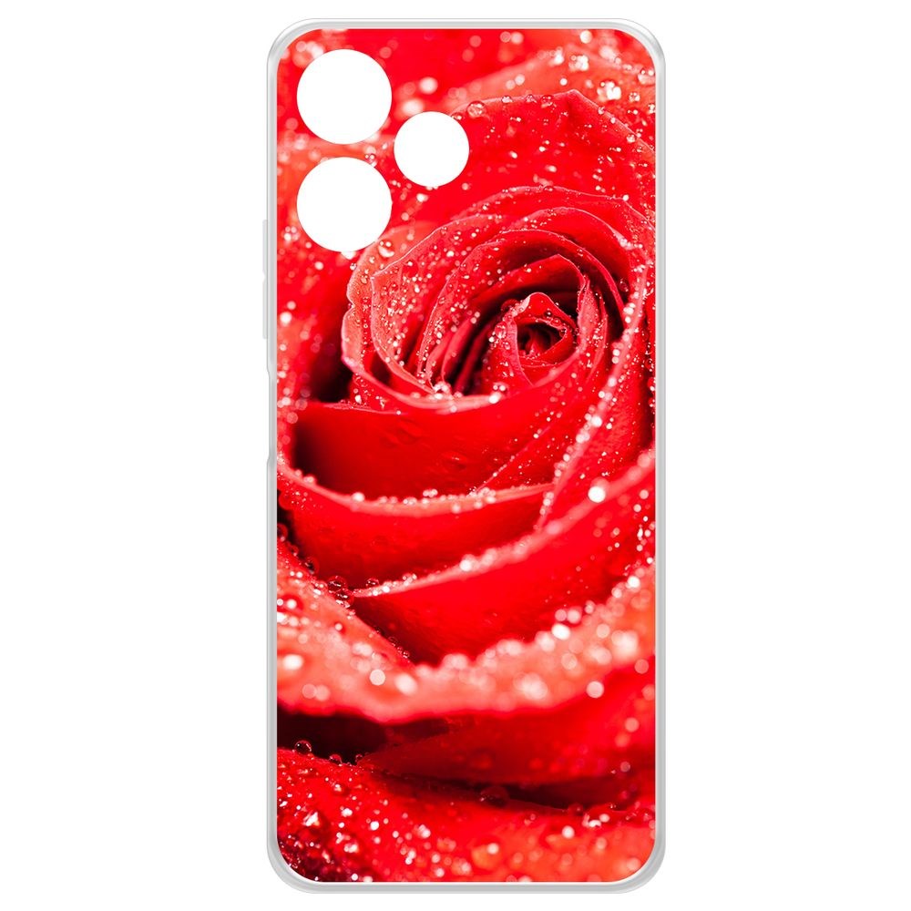 

Чехол-накладка Krutoff Clear Case Роза для Xiaomi Poco M6 Pro 5G, Прозрачный