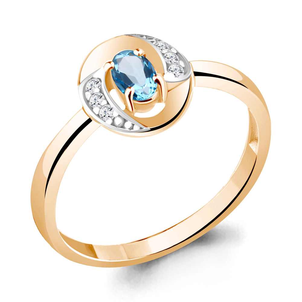 

Кольцо из серебра р. 17 AQUAMARINE 6947005А_925_з, 6947005А_925_з