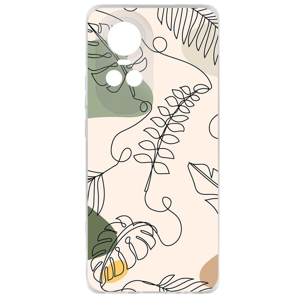 

Чехол-накладка Krutoff Clear Case Линия весны для Oppo Reno10 5G, Прозрачный