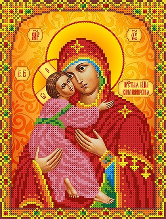 

Рисунок на ткани Каролинка Богородица Владимирская ТКБИ 4102