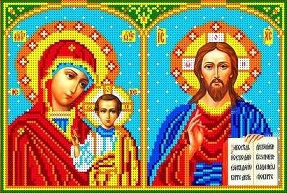 

Рисунок на ткани Каролинка Богородица Казанская и Господь Вседержитель ТКБИ 4034