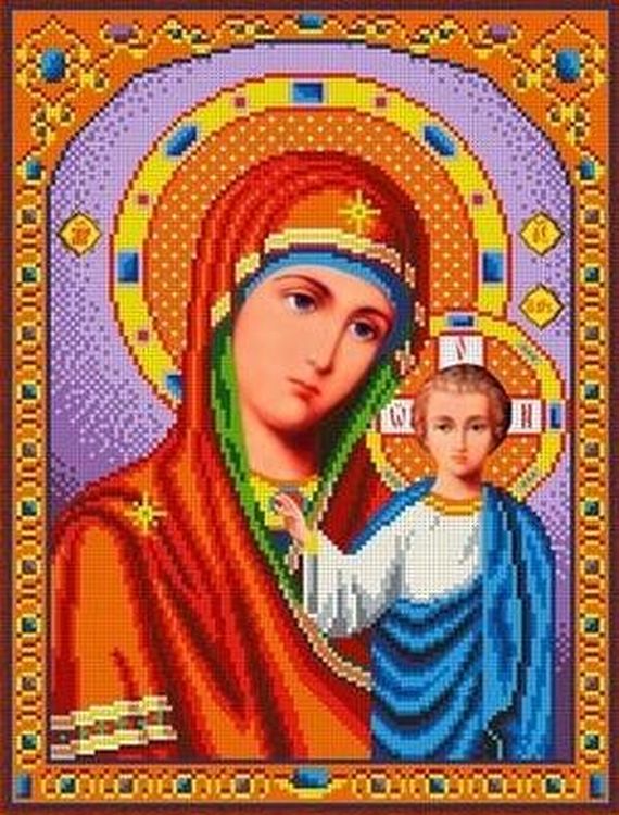 

Рисунок на ткани Каролинка Богородица Казанская ТКБИ 3023/1