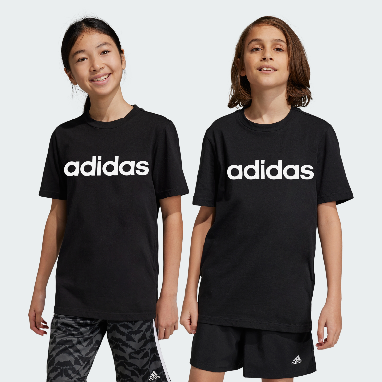 

Футболка Adidas для девочек, HR6400, чёрная 095A, размер 176, Черный, U LIN TEE