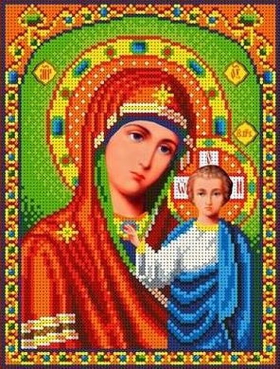 

Рисунок на ткани Каролинка Богородица Казанская ТКБИ 4023/2