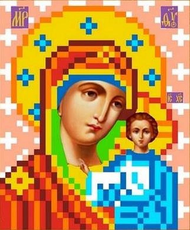 

Рисунок на ткани Каролинка Богородица Казанская ТКБИ 6023