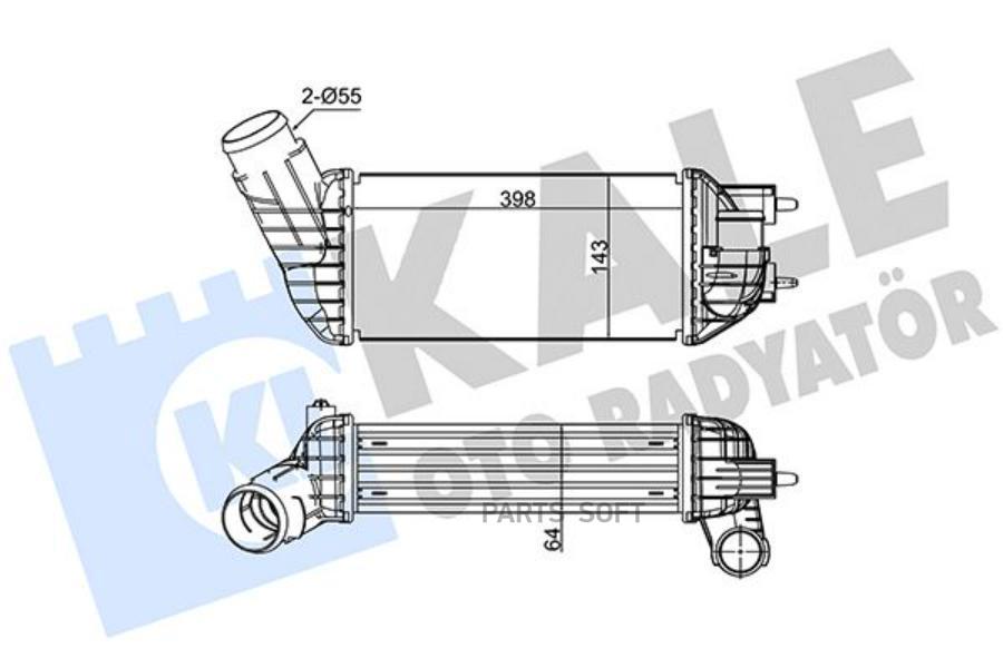 

Радиатор Охладитель Интеркулера 2,4 Diesel -347 Transit 2006- Ford 1423732 1Шт KALE 350850