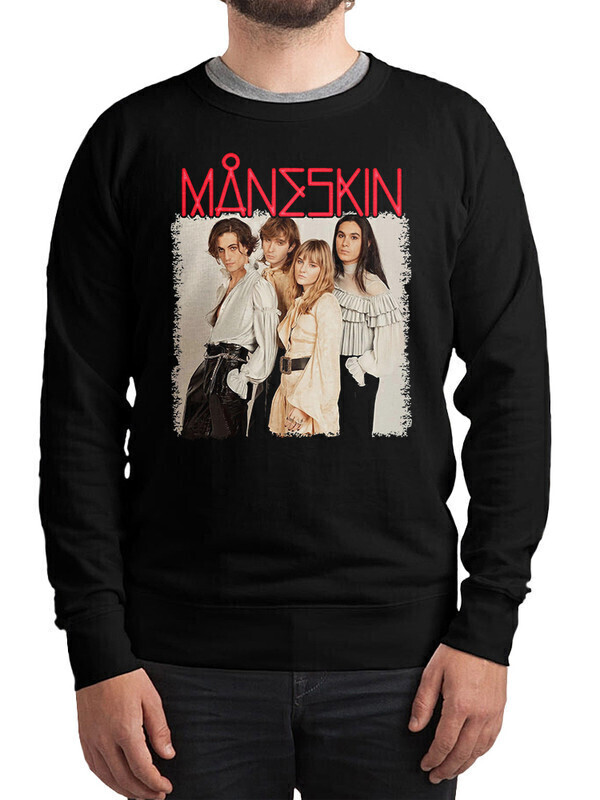 

Свитшот мужской Dream Shirts Maneskin черный 54 RU, "Maneskin"