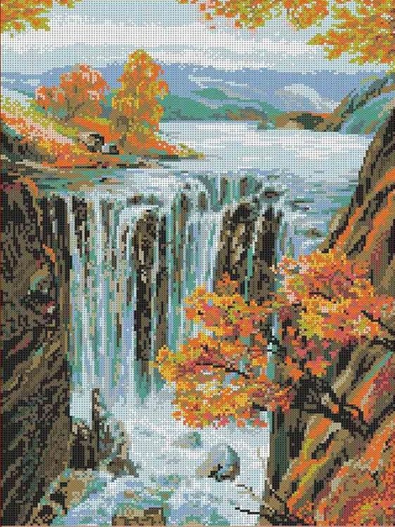 

Рисунок на ткани Каролинка Водопад ТКБП 2009