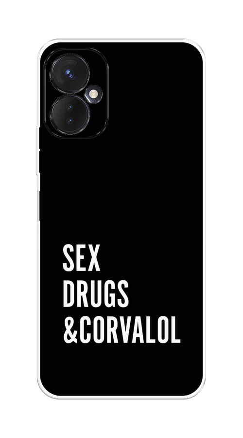 

Чехол на Tecno Spark 9 Pro "Corvalol", Черный;серый;белый, 301950-6