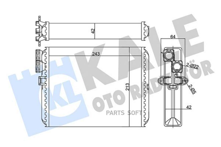 

Теплообменник Vo S80 98- 1Шт KALE 346430