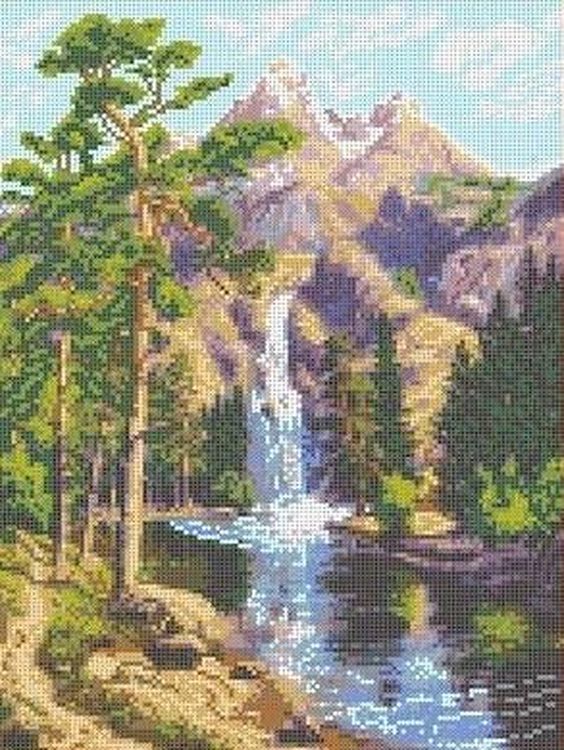 

Рисунок на ткани Каролинка Горный водопад КК 006