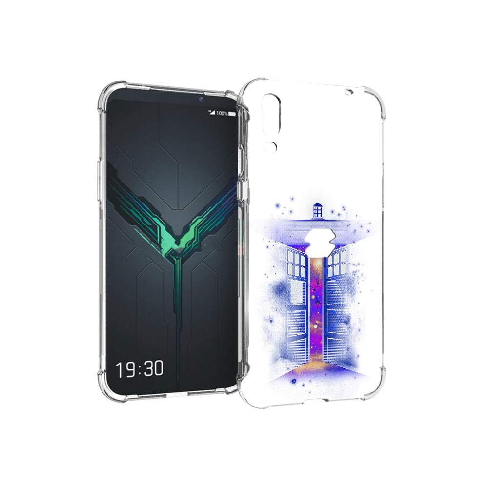 

Чехол MyPads Tocco для Xiaomi Black Shark 2 фиолетовый уголок абстракция, Прозрачный, Tocco