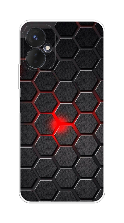 

Чехол на Tecno Spark 9 Pro "Соты красные", Красный;черный;серый, 301950-3