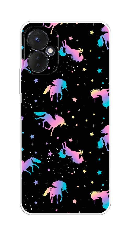 

Чехол на Tecno Spark 9 Pro "Единороги градиент", Черный;розовый;голубой, 301950-1