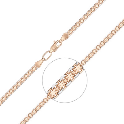 

Цепочка из комбинированного золота 40 см PLATINA jewelry 21-2003-060-1111-17, 21-2003-060-1111-17