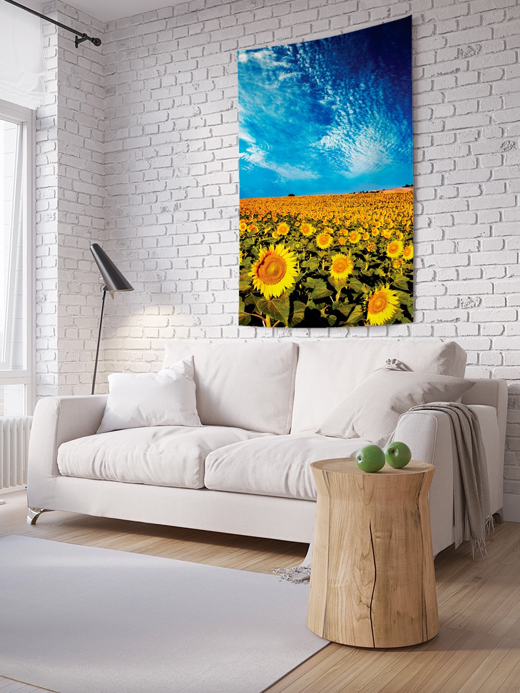 

Вертикальное фотопанно на стену JoyArty Море подсолнухов 150x200 см, Море подсолнухов