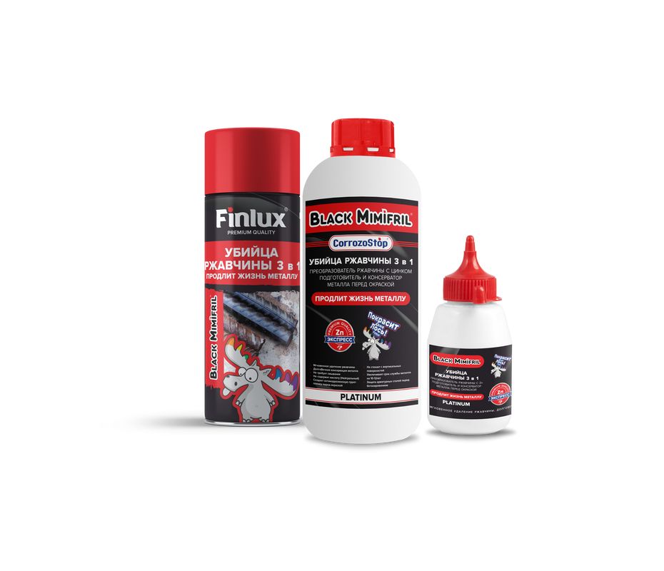 Растворитель ржавчины Finlux CorrozoStop Black Mimifril 5л