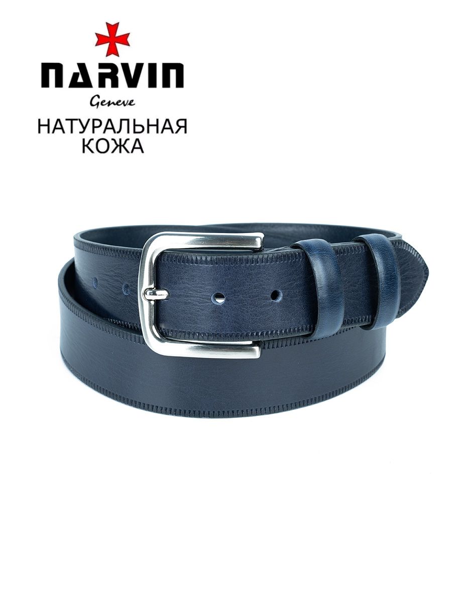 

Ремень мужской Narvin 34059 polo d.blue, 115 см, Синий, 34059