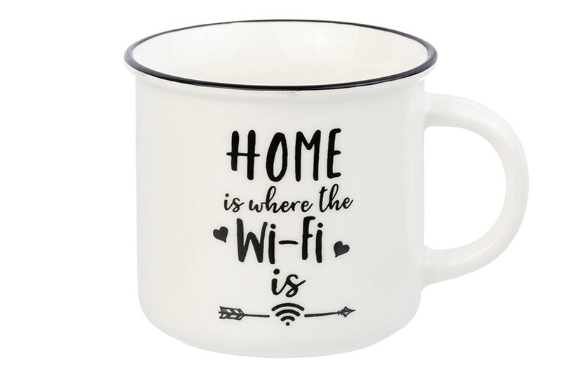 фото Кружка 400 мл 12х9,5х8,5 см "home is where the wi-fi" elan gallery