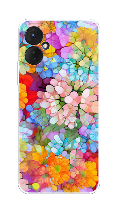 

Чехол на Tecno Spark 9 Pro "Цветы витраж", Оранжевый;розовый;голубой, 301950-3