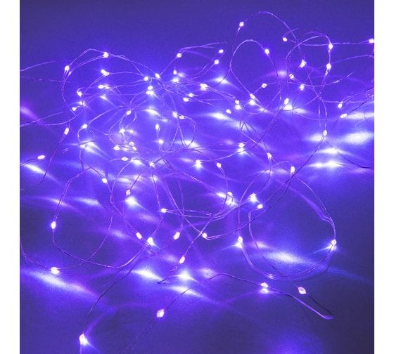 Световая гирлянда новогодняя Funray Se-string-10100p 10 м фиолетовый