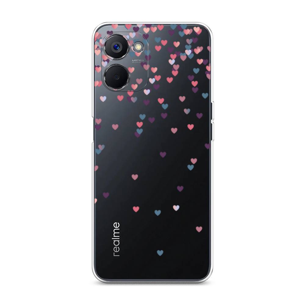 

Чехол на Realme V20 "Посыпка сердечки", Розовый;фиолетовый, 2512950-3