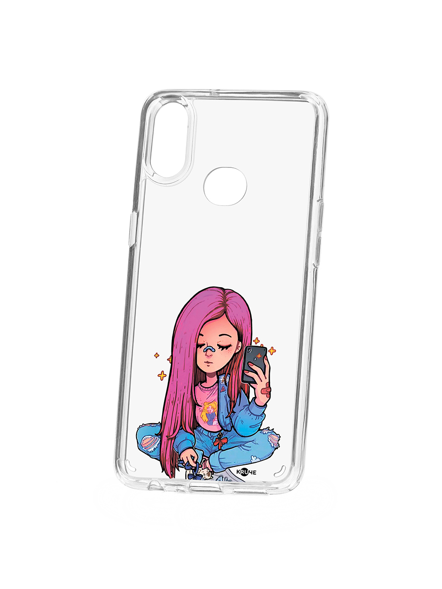 фото Чехол на samsung galaxy a10s kruche print pink hair кruче