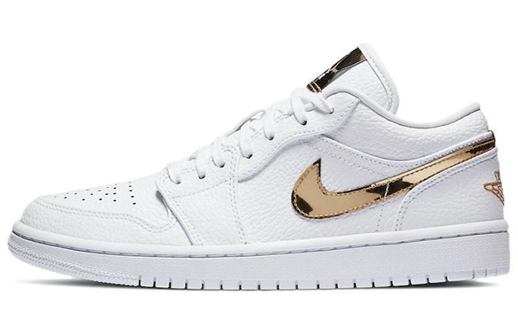 

Кеды унисекс Jordan Air Jordan 1 low белые 38.5 EU, Белый, Air Jordan 1 low
