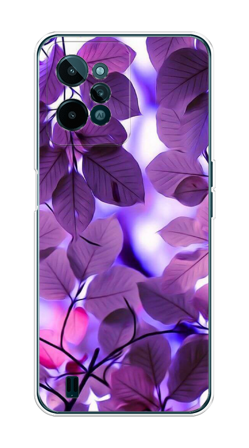 

Чехол на Realme C31 "Сиреневые листики", Фиолетовый;голубой, 259350-2