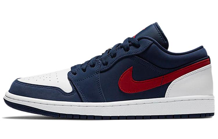 

Кеды унисекс Jordan Air Jordan 1 low синие 40.5 EU, Синий, Air Jordan 1 low