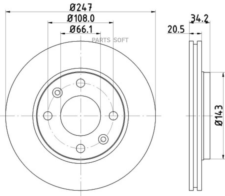 

Диск Тормозной HELLA арт. 8DD355101801