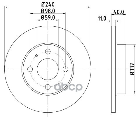 

Диск Тормозной HELLA арт. 8DD355103151