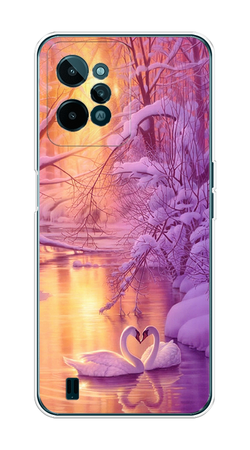 

Чехол на Realme C31 "Зима 1", Фиолетовый;желтый, 259350-2