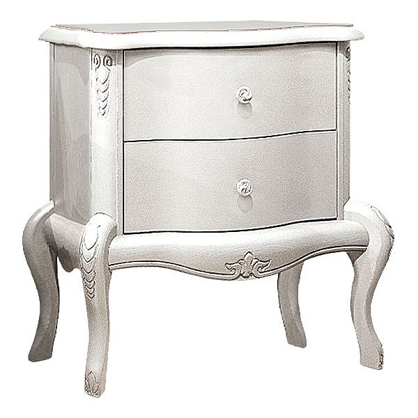 

Тумбочка прикроватная Белфан Fleuron альба с серебряной патиной 64,6x45,2x61,9 см, Fleuron