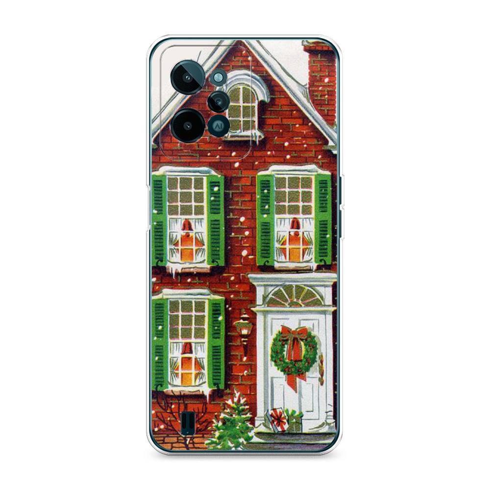 

Чехол на Realme C31 "Рождественский дом", Зеленый;красный;белый, 259350-5