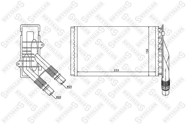 

Радиатор печки Stellox 1035107SX